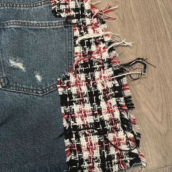 Signature8 Women’s Jean Skirt With Red, White, and Blue Stitching Size S - Picture 3 of 6